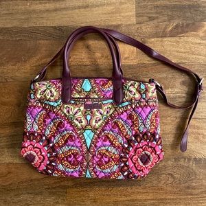 midsize pink paisley Vera Bradley purse